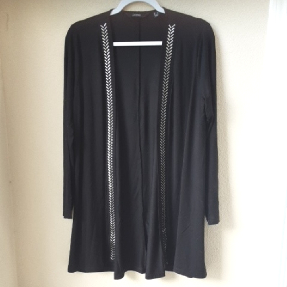 Dennis Basso Black Tunic with Silver Accents